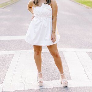 Do+Be White Flare Mini Dress